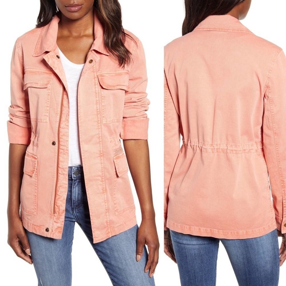 Caslon sz XS coral utility jacket